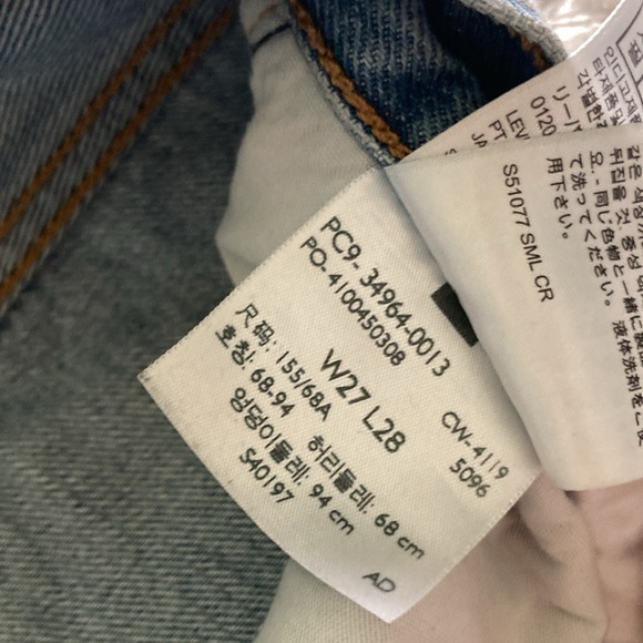 LEVIS Wedgie Straight 27 Jeans Button Fly Medium Light 90s - Picture 5 of 6